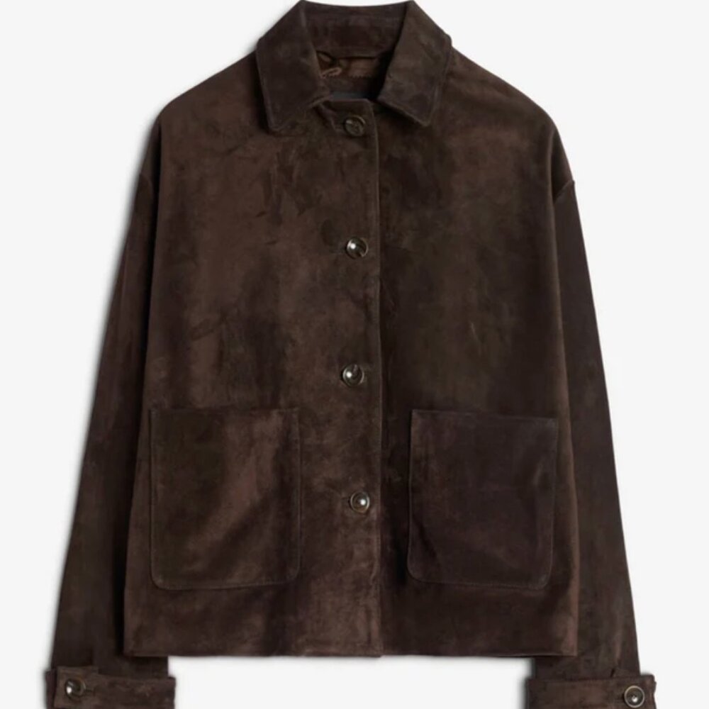 Seven for all Mankind Suede Cropped Chore Jacket